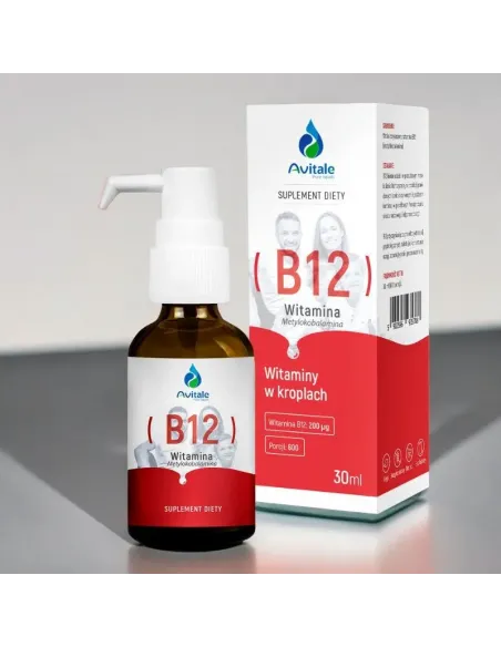 Avitale Witamina B12 Metylokobalamina 30ml - Suplement Diety | Aliness