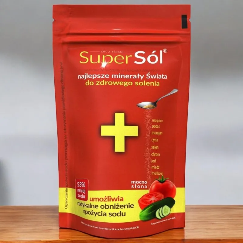 SUPERSÓL Minerały do Solenia 500 g | 53% Mniej Sodu Zdrowa Alternatywa