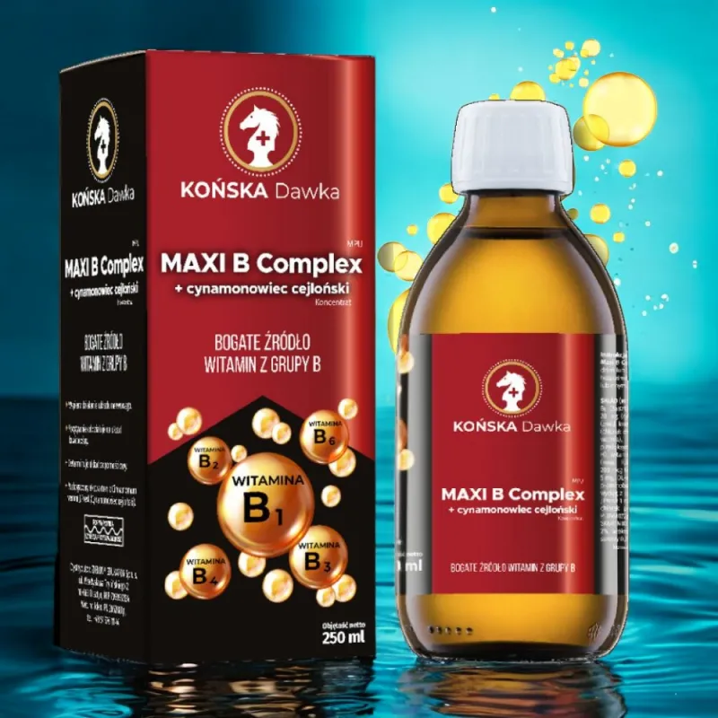 Maxi B Complex Cynamonowiec Cejloński 250 ml – Witaminy B dla Zdrowia