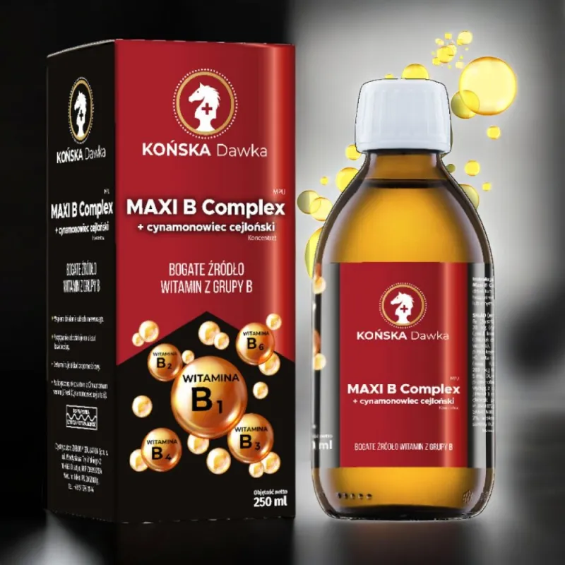 Maxi B Complex Cynamonowiec Cejloński 250 ml – Witaminy B dla Zdrowia