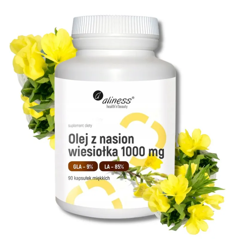 Aliness Olej z Nasion Wiesiołka 1000 mg - 90 kaps. Zdrowie i Uroda