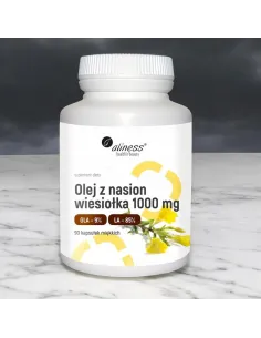 Aliness Olej z Nasion Wiesiołka 1000 mg - 90 kaps. Zdrowie i Uroda 2
