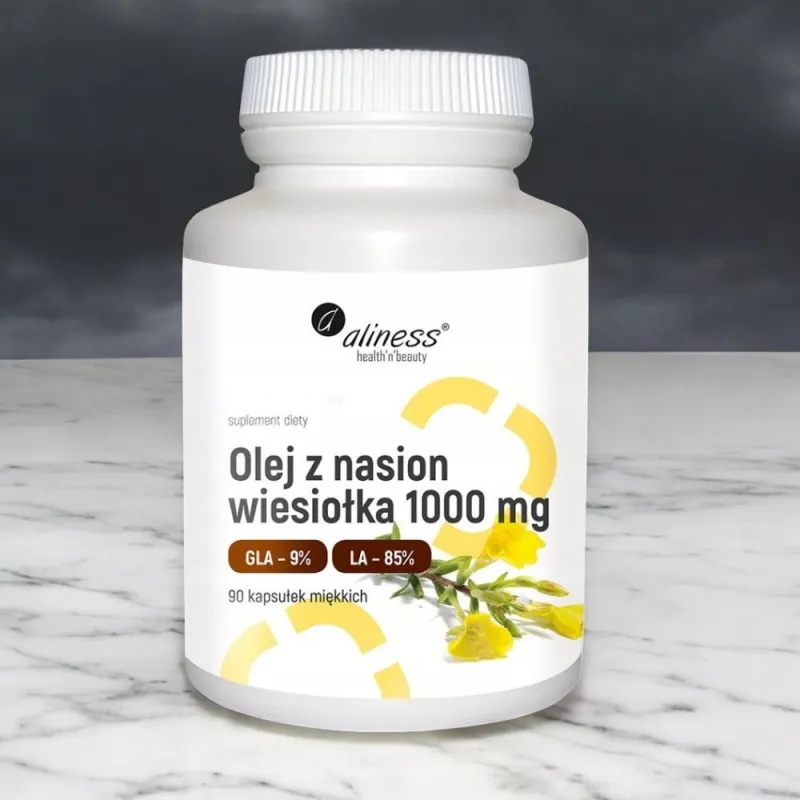 Aliness Olej z Nasion Wiesiołka 1000 mg - 90 kaps. Zdrowie i Uroda