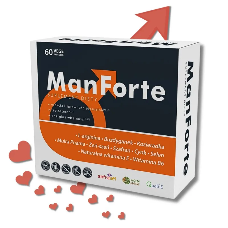 ManForte  - Suplement na Witalność, Testosteron i Zdrowie Prostaty