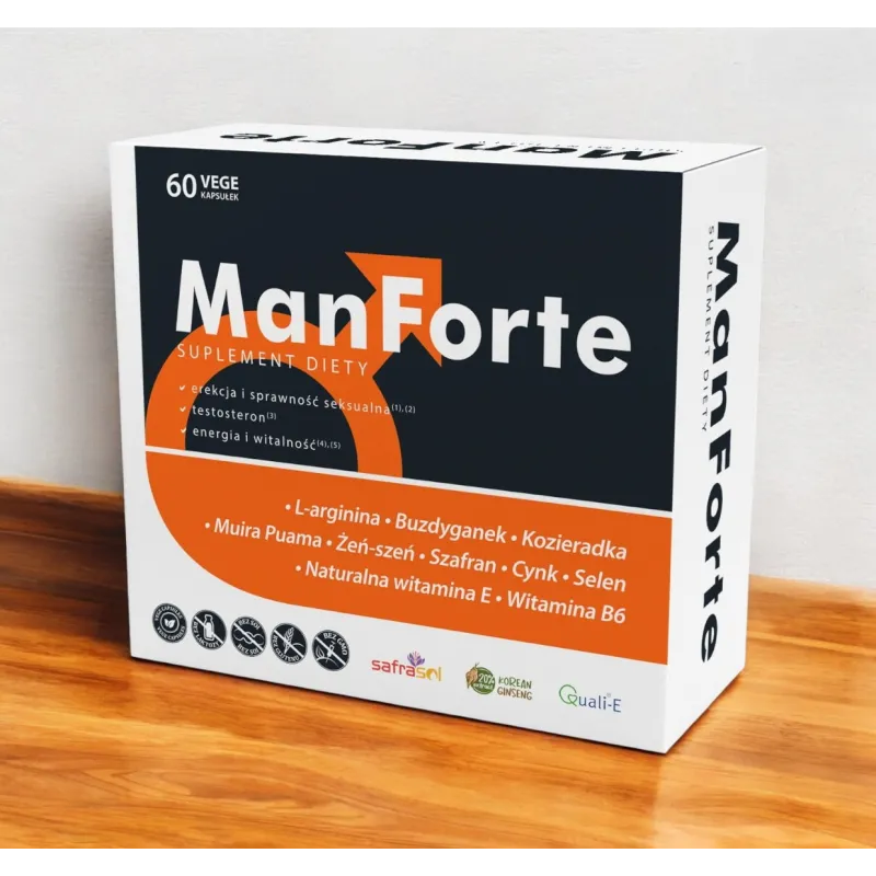 ManForte  - Suplement na Witalność, Testosteron i Zdrowie Prostaty