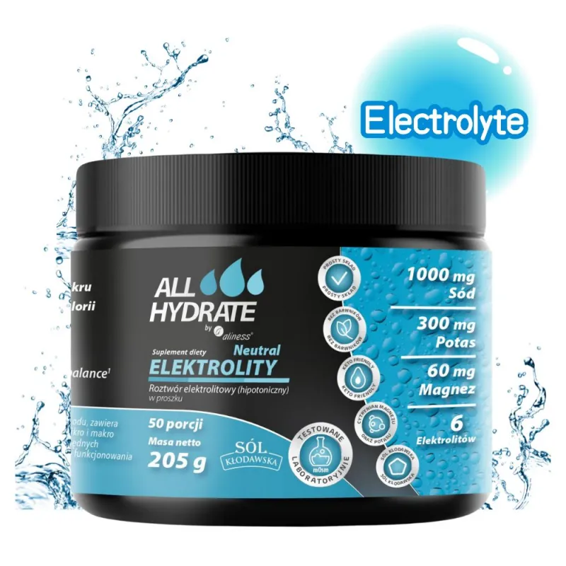ALLHydrate Elektrolity Neutral - Nawodnienie i Równowaga Bez Cukru