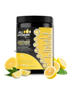 ALLHydrate Izotonik + Kofeina 200 mg Lemon - Energia i Nawodnienie