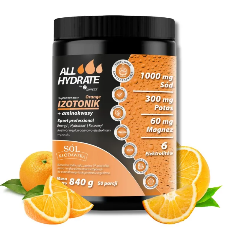 ALLHydrate Izotonik + Aminokwasy Orange - Nawodnienie i Regeneracja