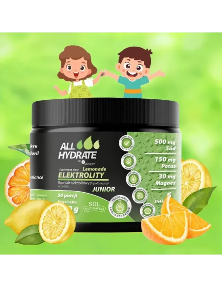 ALLHydrate Junior Lemonade - Elektrolity dla Dzieci i Młodzieży