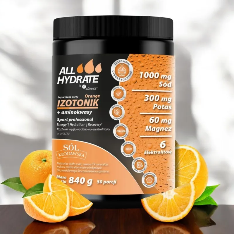 ALLHydrate Izotonik + Aminokwasy Orange - Nawodnienie i Regeneracja