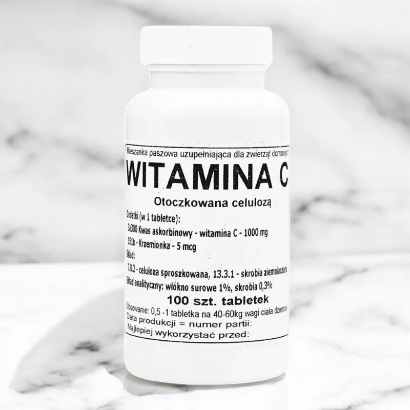 Witamina C Otoczkowana Celulozą - 100 Tabletek od marki Podkowa!
