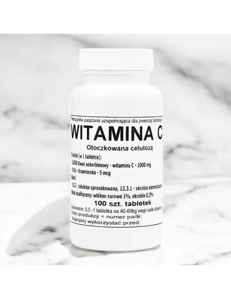 Witamina C Otoczkowana Celulozą - 100 Tabletek od marki Podkowa!