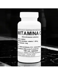 Witamina C Otoczkowana Celulozą - 100 Tabletek od marki Podkowa! 2