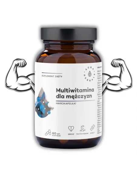 Multiwitamina dla mężczyzn | Mikrokapsułki 60 sztuk| Aura Herbals