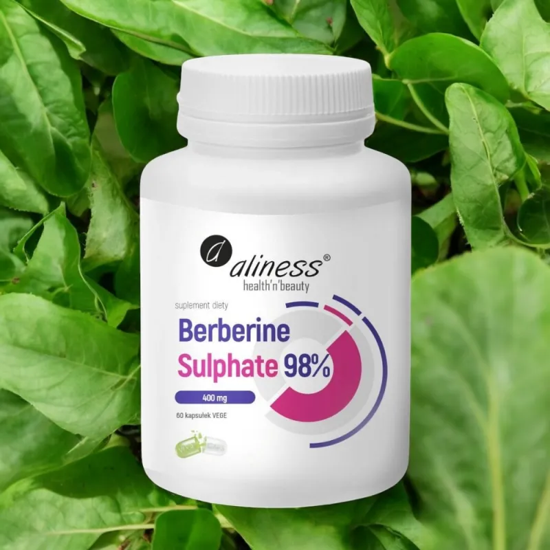 Berberyna 98% 400 mg Aliness - 60 kaps. vege
