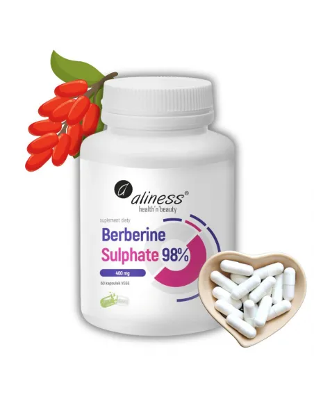 Berberyna 98% 400 mg Aliness - 60 kaps. vege