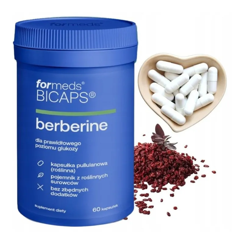 BICAPS® Berberine 450mg - Naturalne Wsparcie, Formeds, 60 kapsułek