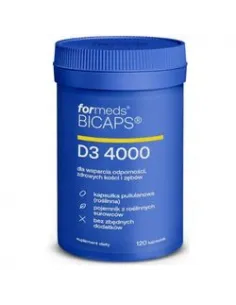 ForMeds BICAPS D3 4000 - Potęga Witaminy D3 w 120 Kapsułkach
