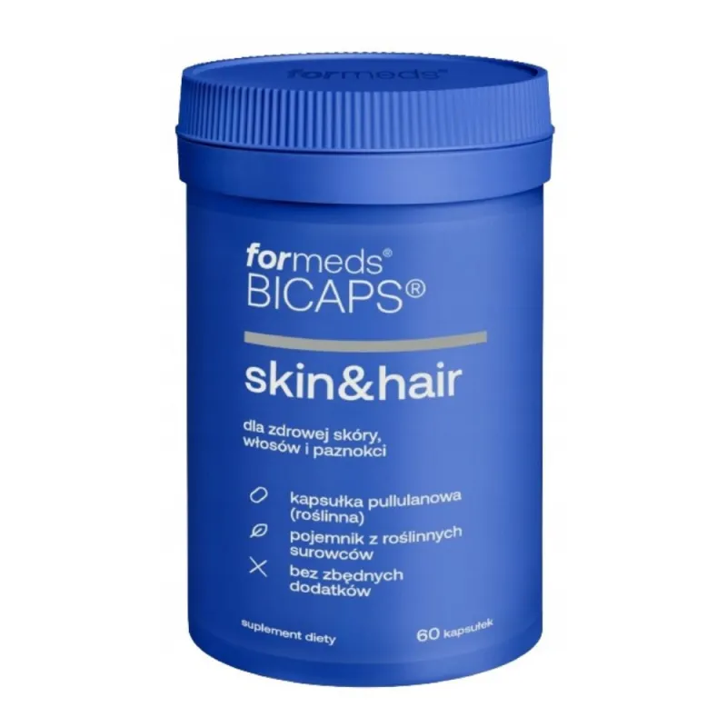 Formeds BICAPS Skin&Hair - Biotyna, Cynk, Selen - Zdrowa Skóra i Włosy