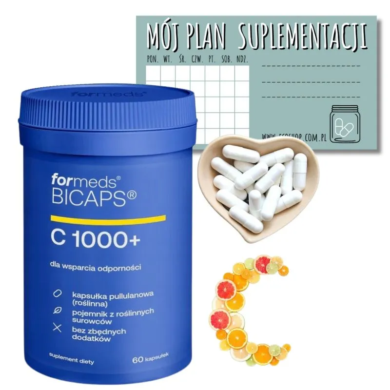 Witamina C 1000+ 60 caps BICAPS - ForMeds | Naturalne Suplementy