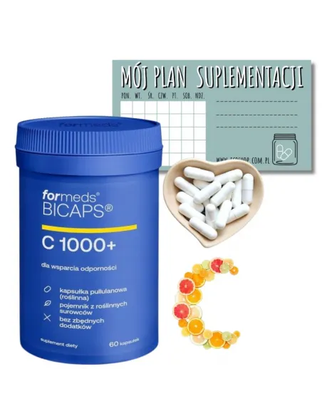 Witamina C 1000+ 60 caps BICAPS - ForMeds | Naturalne Suplementy