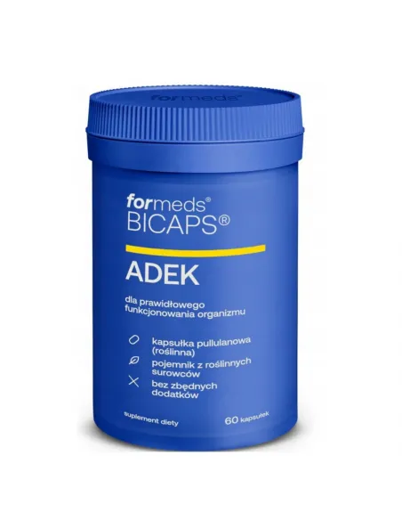 "BICAPS ADEK od ForMeds - Naturalne Witaminy A, D, E, K, 60 Kapsułek"