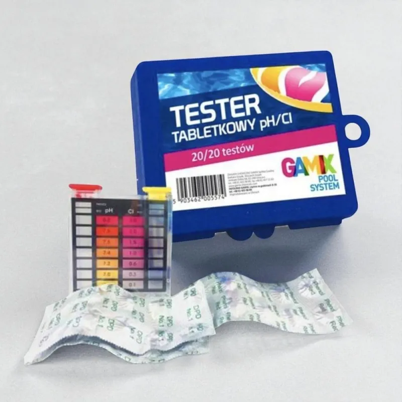 GAMIX Tester Tabletkowy pH/Cl 40 Testów do Basenu i Jacuzzi