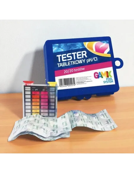 GAMIX Tester Tabletkowy pH/Cl 40 Testów do Basenu i Jacuzzi