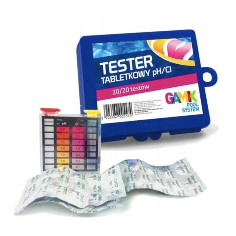 GAMIX Tester Tabletkowy pH/Cl 40 Testów do Basenu i Jacuzzi