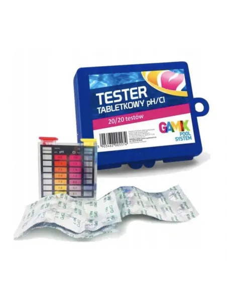 GAMIX Tester Tabletkowy pH/Cl 40 Testów do Basenu i Jacuzzi