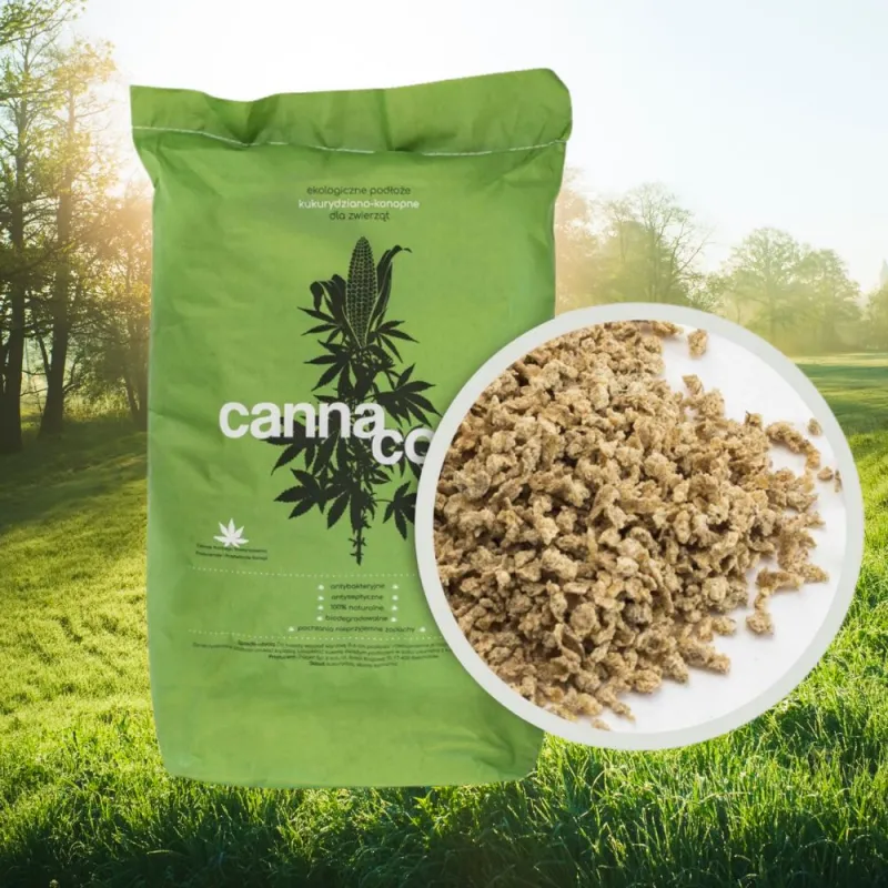 Żwirek Kukurydziano-Konopny CannaCorn Biodegradowalny Żwirek dla Kota