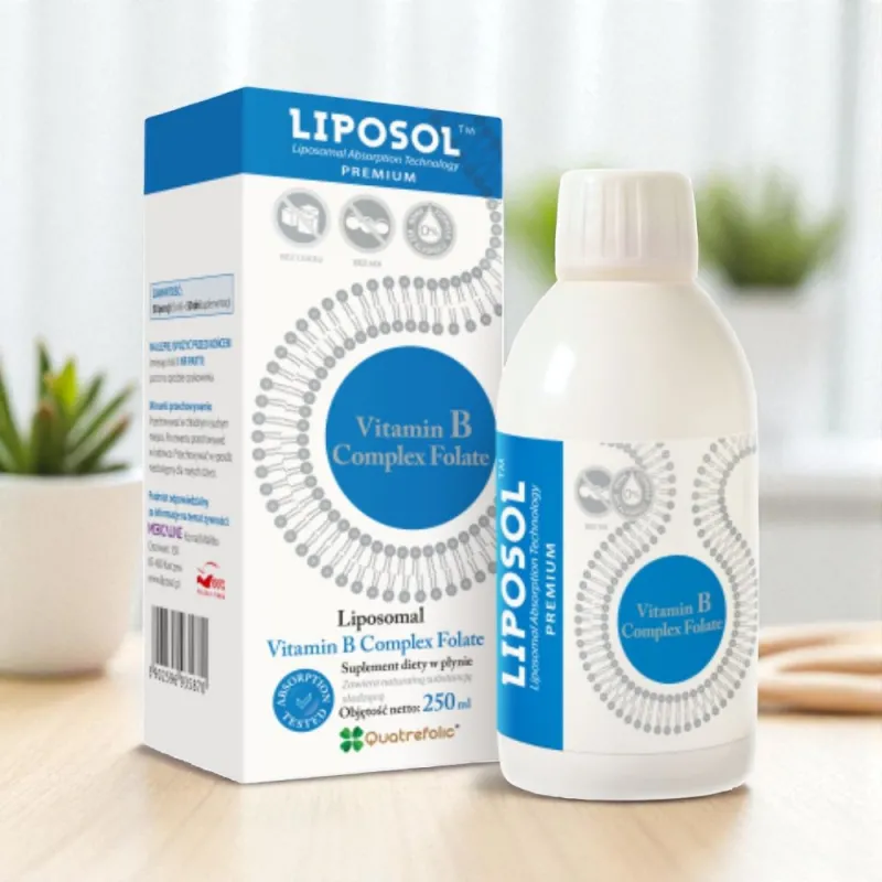 Liposol B-Complex Folate 100™ 250 ml – Kompleks witamin B w liposomach