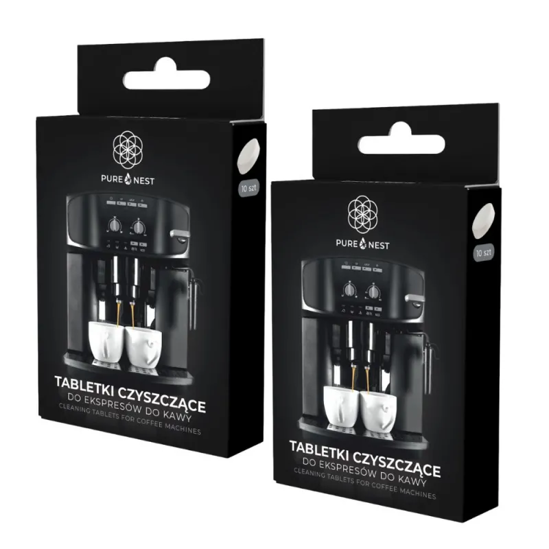 PURE NEST Tabletki do Czyszczenia Ekspresu 2x10 szt. | Uniwersalne