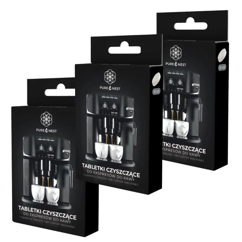 PURE NEST Uniwersalne Tabletki do Czyszczenia Ekspresu 3x10 szt.