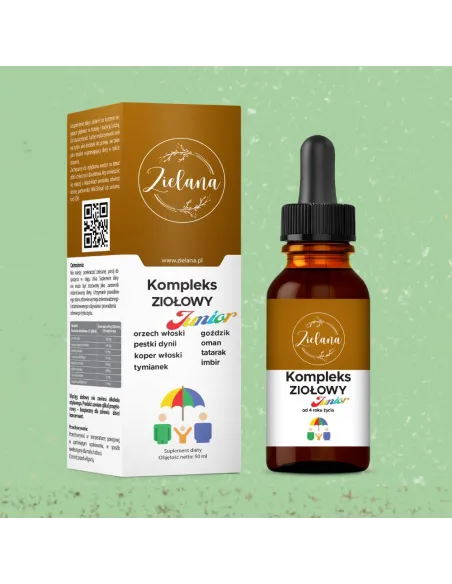 Kompleks Ziołowy Zielana dla Dzieci – Odporność i Trawienie