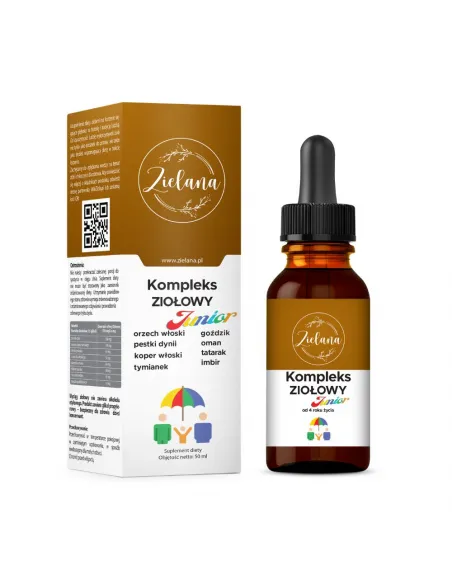 Kompleks Ziołowy Zielana dla Dzieci – Odporność i Trawienie