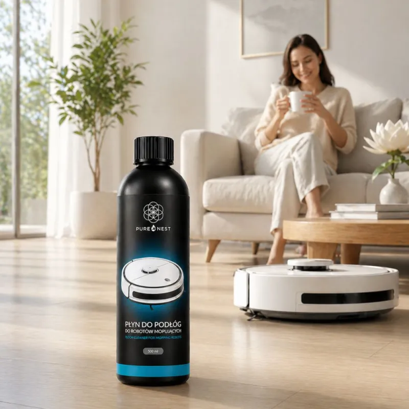 PURE NEST Płyn do robotów mopujących bez smug | Do paneli i płytek
