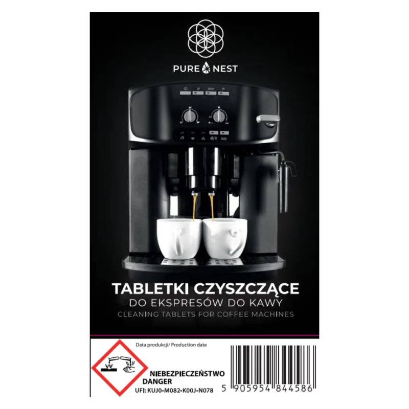 PURE NEST Uniwersalne Tabletki do Czyszczenia Ekspresu | 10 szt.