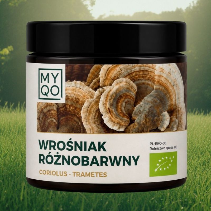MYQO Wrośniak Różnobarwny BIO Nowa Formuła 90 kaps.