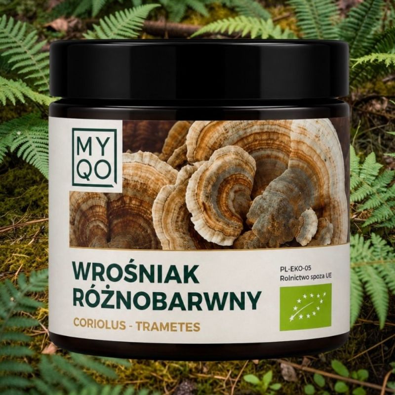 MYQO Wrośniak Różnobarwny BIO Nowa Formuła 90 kaps.